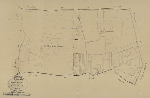 Section B, la Drouetterie, feuille 2.
