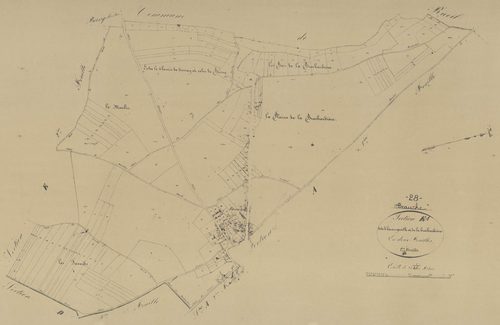 Section E, Hérangeville et la Brochardière, feuille 1.