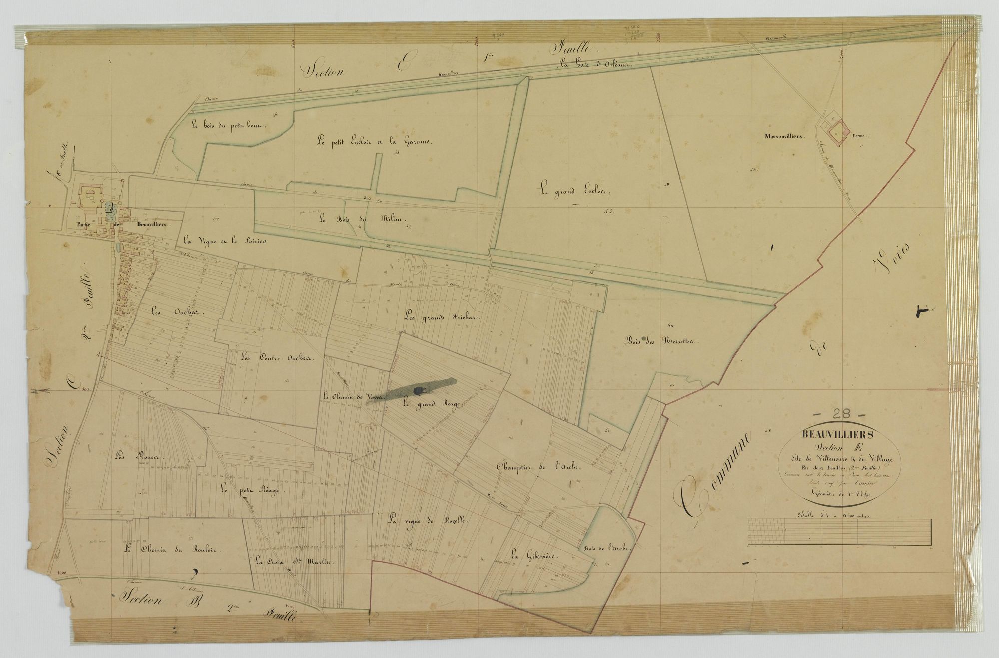 Section E, Villeneuve et le Village, feuille 2.