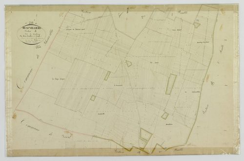 Section A, Mauloup, feuille 1 / Terminée sur le terrain par Monsieur Poilay, Géomètre secondaire.