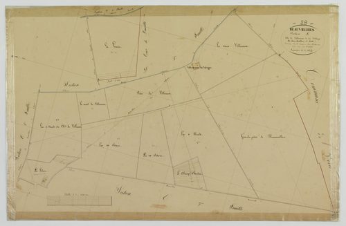 Section E, Villeneuve et le Village, feuille 1.