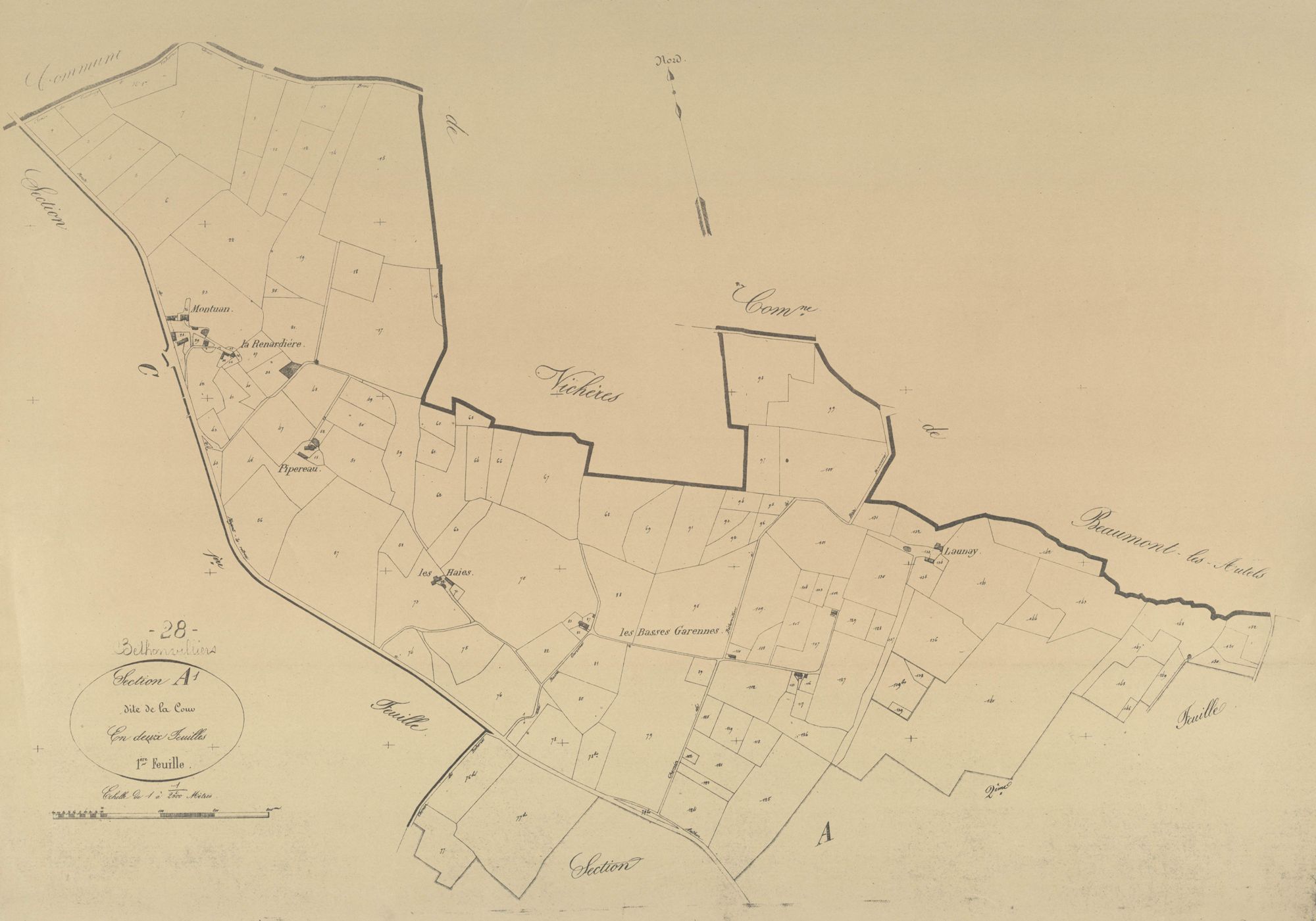 Section A, la Cour, feuille 1.