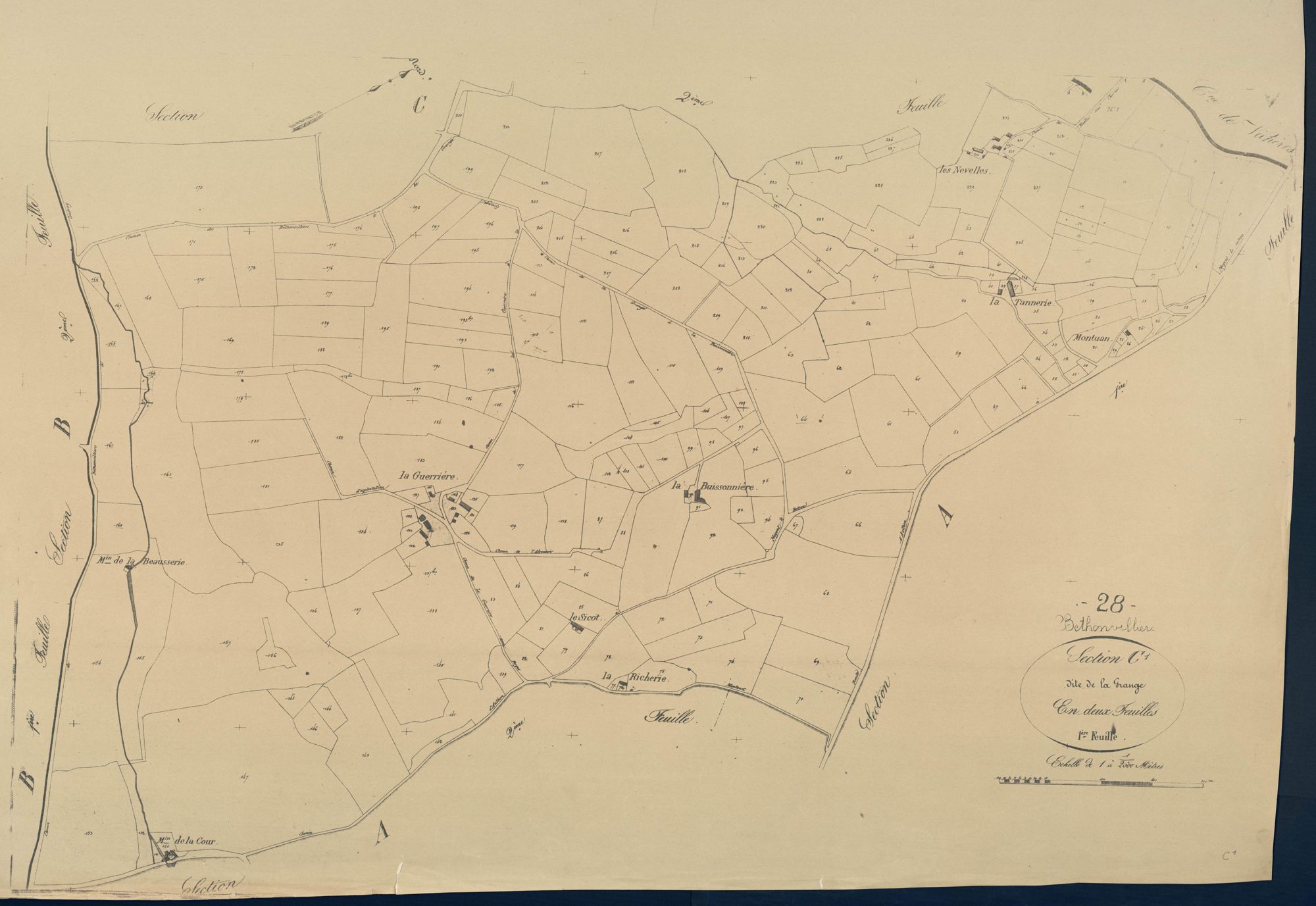 Section C, la Grange, feuille 1.