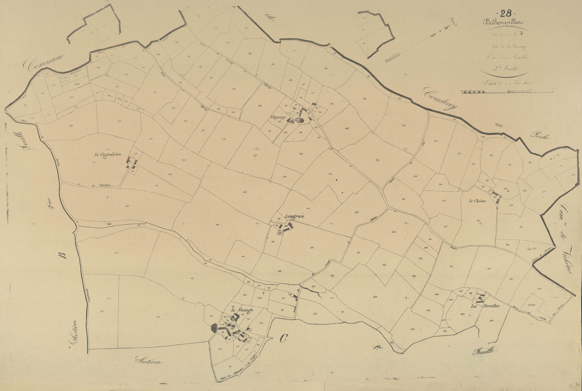 Section C, la Grange, feuille 2.