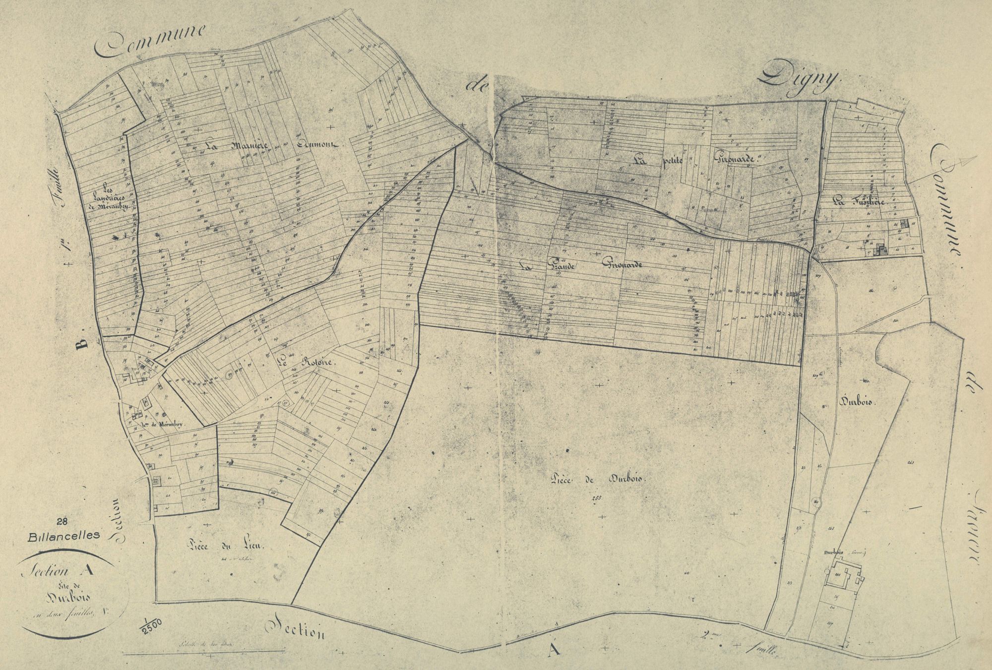 Section A, Durbois, feuille 1.