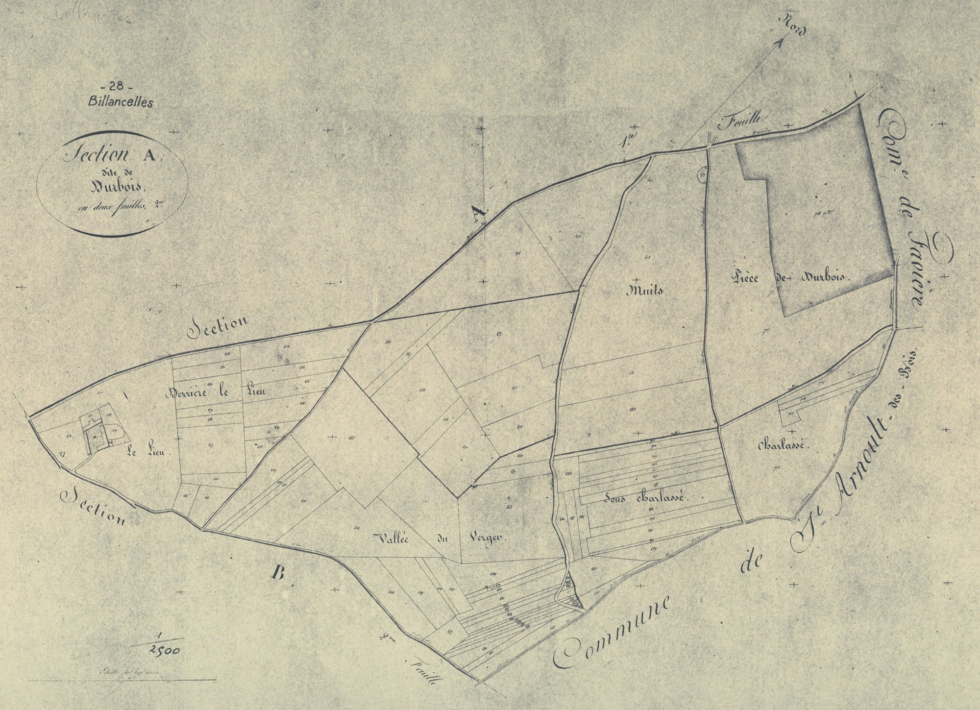 Section A, Durbois, feuille 2.