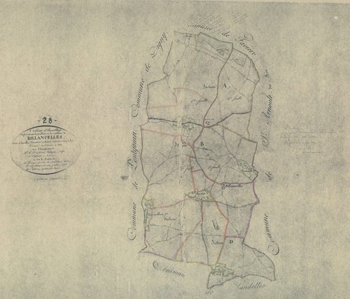 Tableau d'assemblage du plan parcellaire.