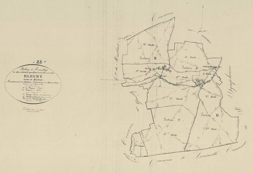 Tableau d'assemblage du plan parcellaire.