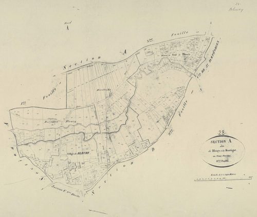 Section A, Bleury et Montégut, feuille 2.