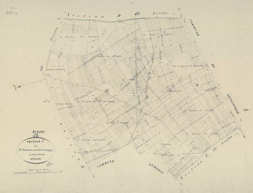 Section C, les Garennes et le Gué de Longroy, feuille 2.