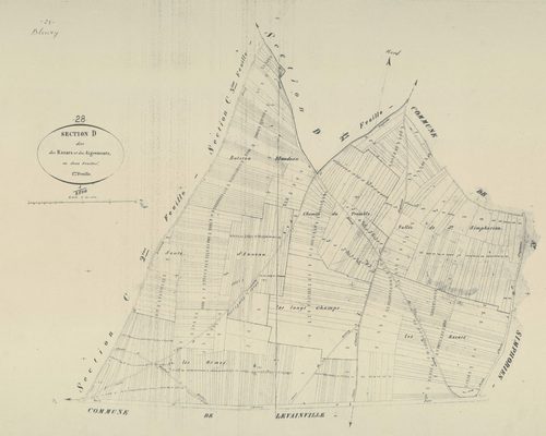 Section D, les Essars et les Aigremonts, feuille 1.