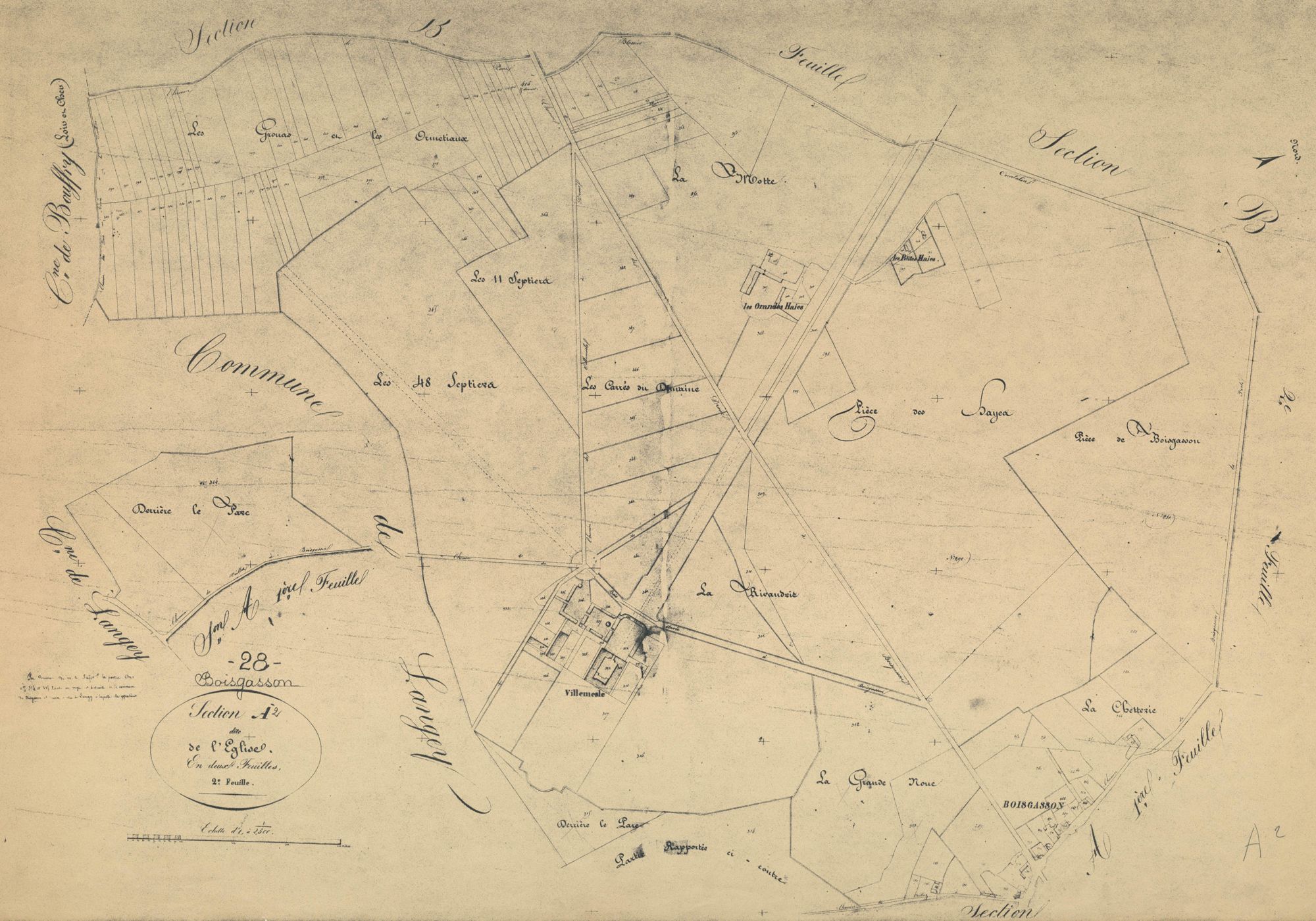 Section A, l'Eglise, feuille 2.