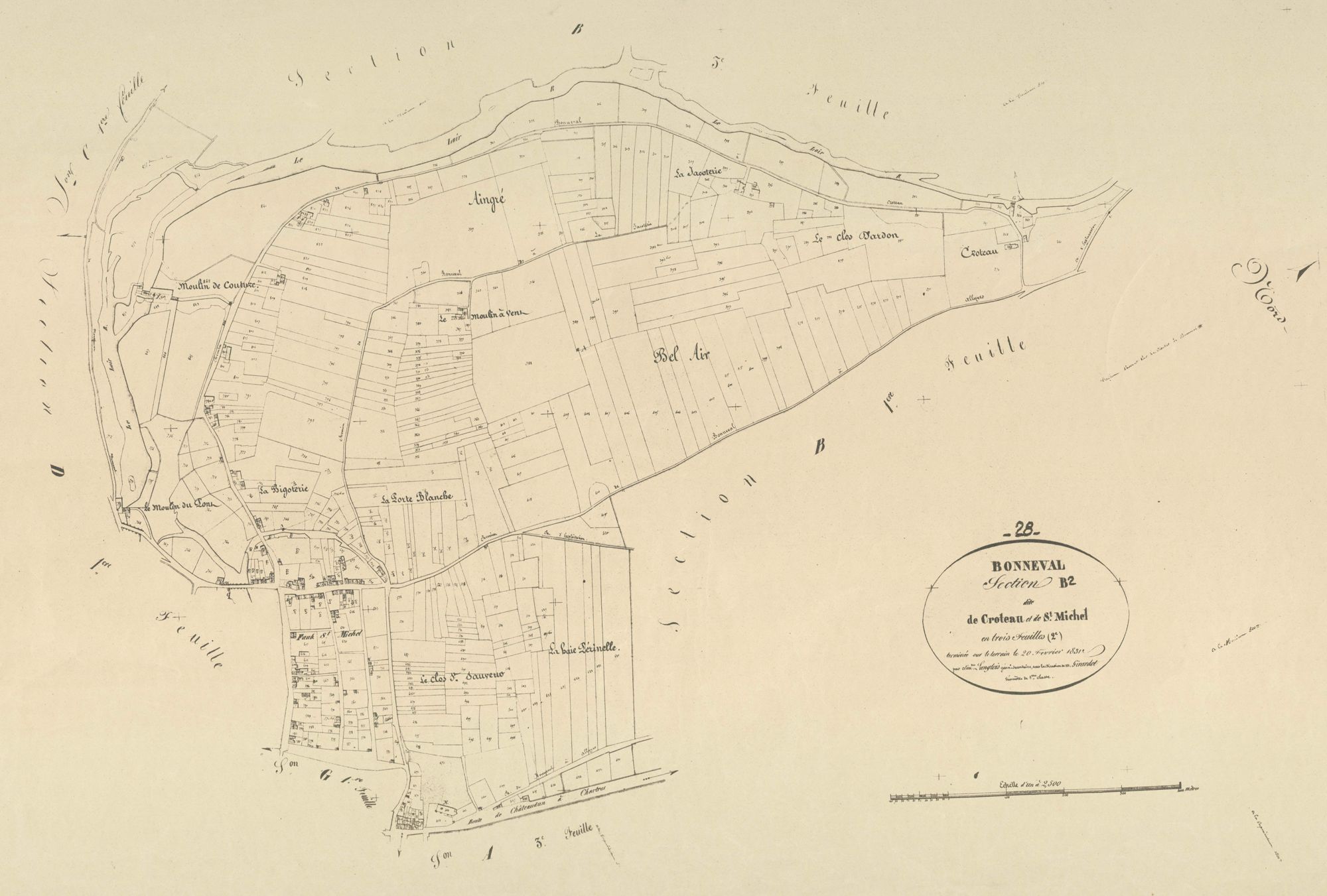 Section B, Croteau et Saint-Michel, feuille 2.
