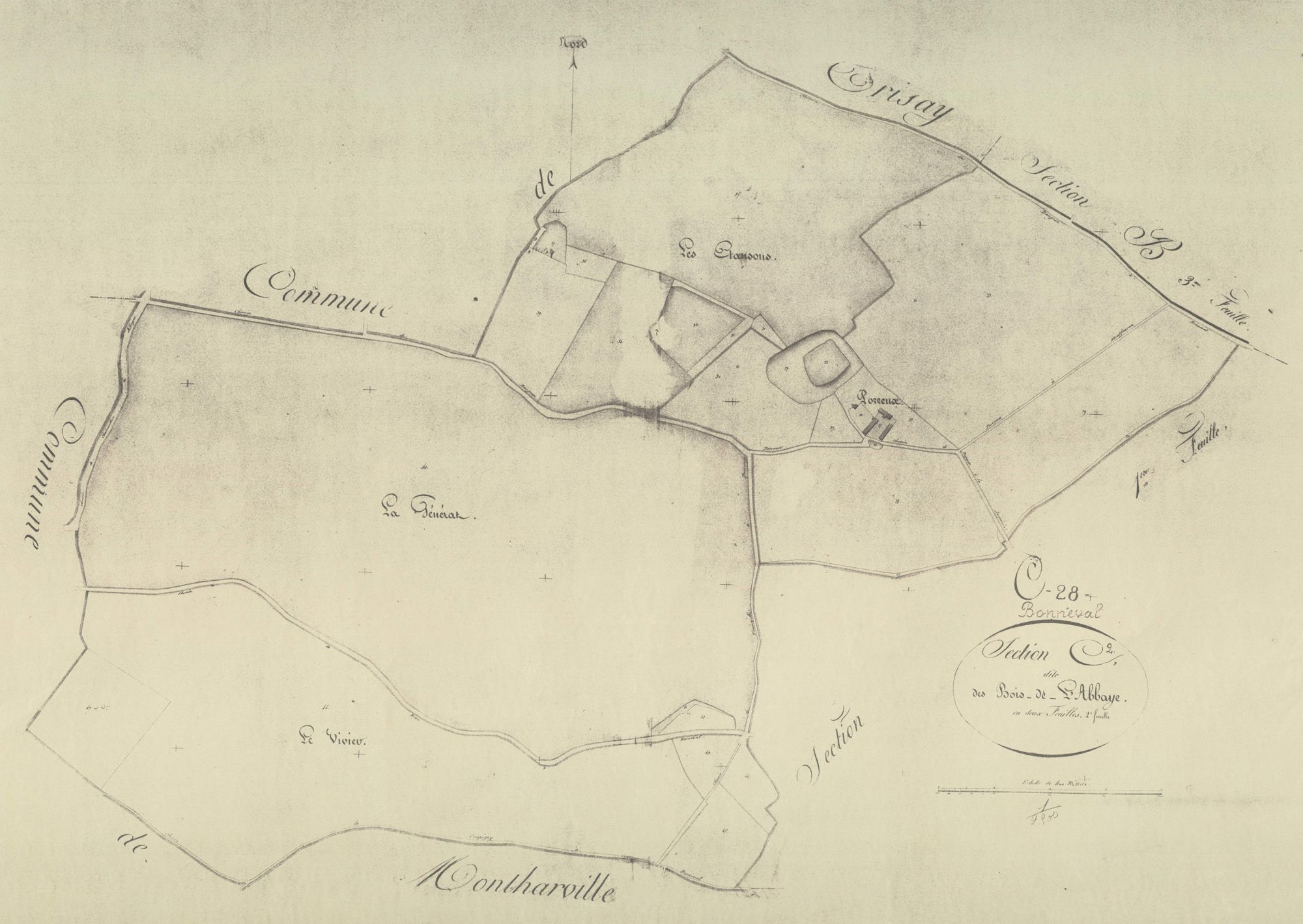 Section C, Bois de l'Abbaye, feuille 2.