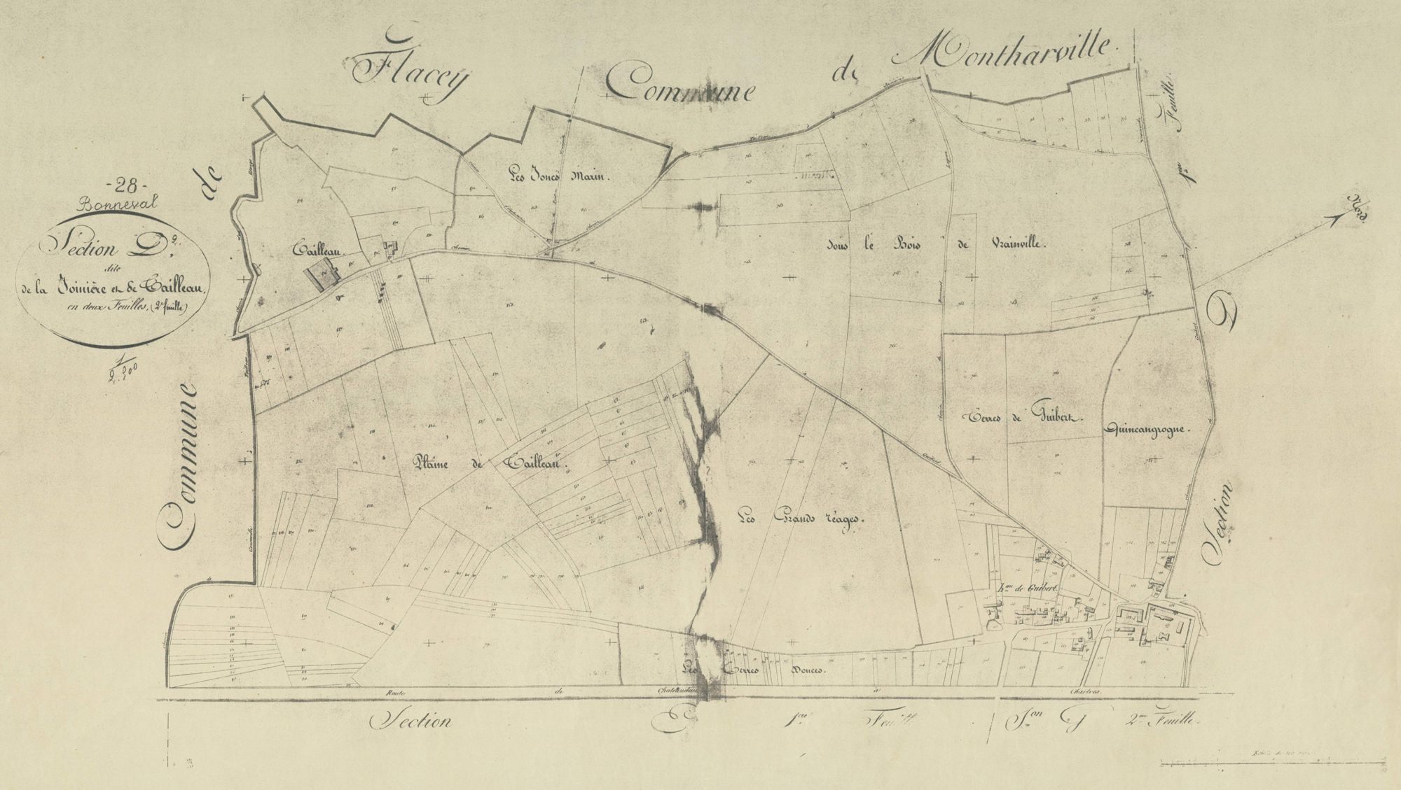 Section D, la Joinière et Tailleau, feuille 2.