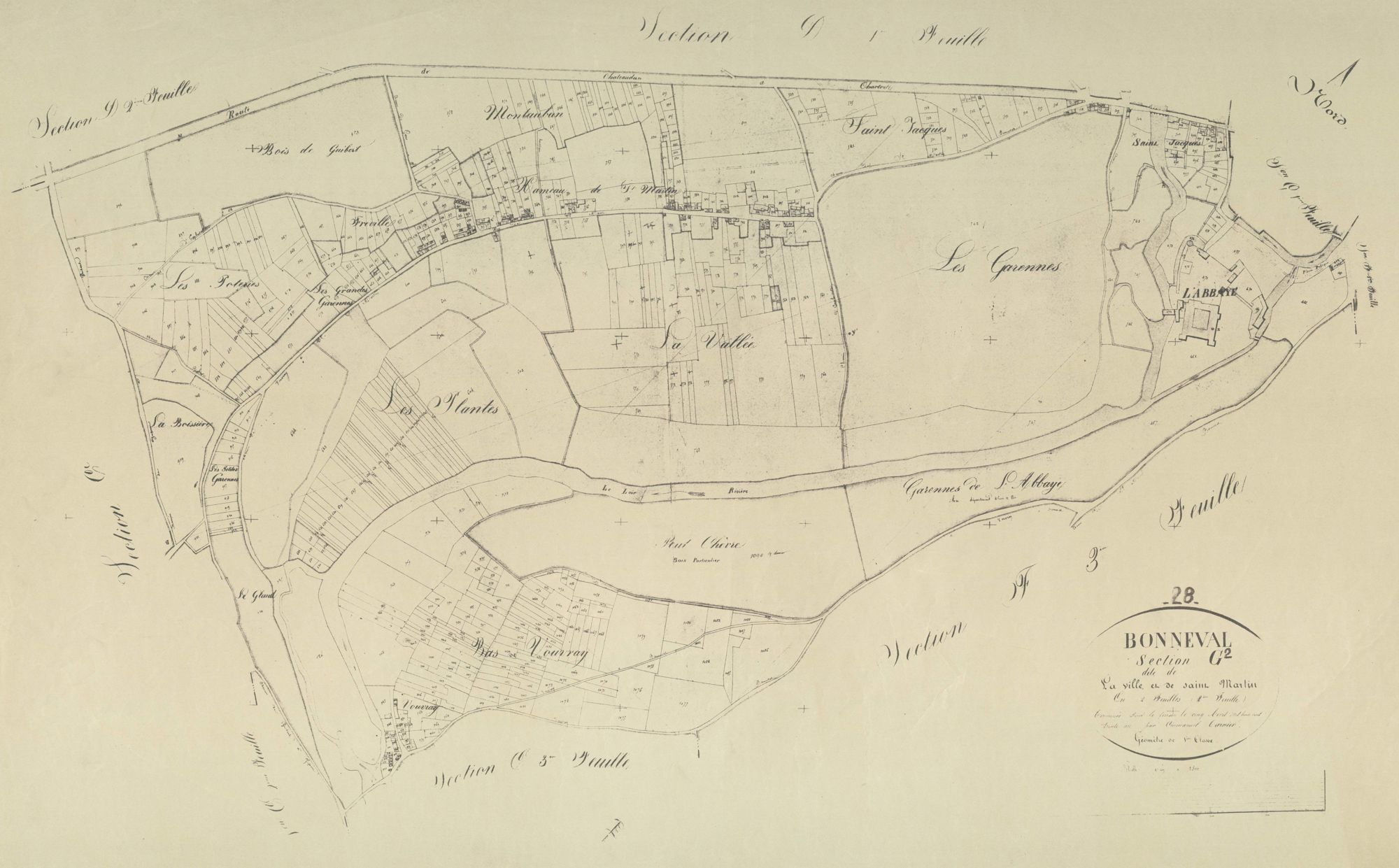 Section G, la Ville de Saint-Martin, feuille 2.