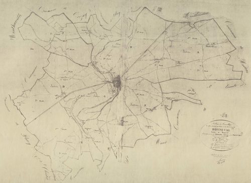 Tableau d'assemblage du plan parcellaire.