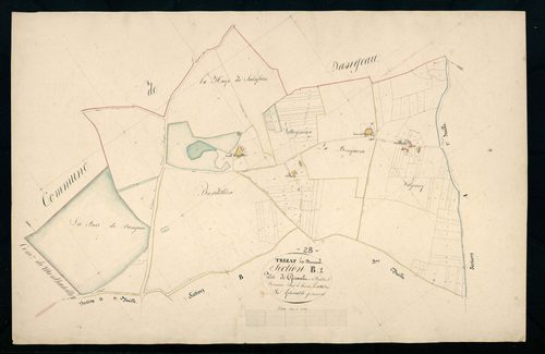 Section B, Girault, feuille 1 / Terminée par Monsieur Lelouatre, Géomètre de 1ère classe.