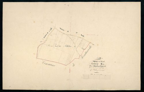 Section B, Girault, feuille 2 / Terminée par Monsieur Lelouatre, Géomètre de 1ère classe.