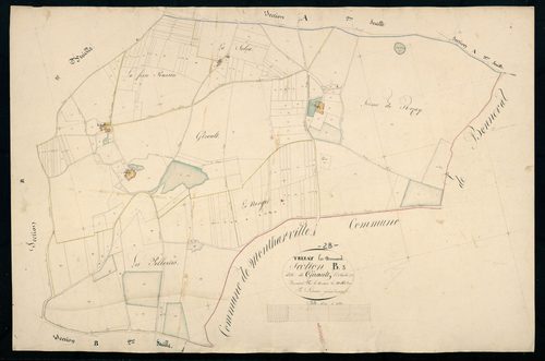 Section B, Girault, feuille 3 / Terminée par Monsieur Lelouatre, Géomètre de 1ère classe.