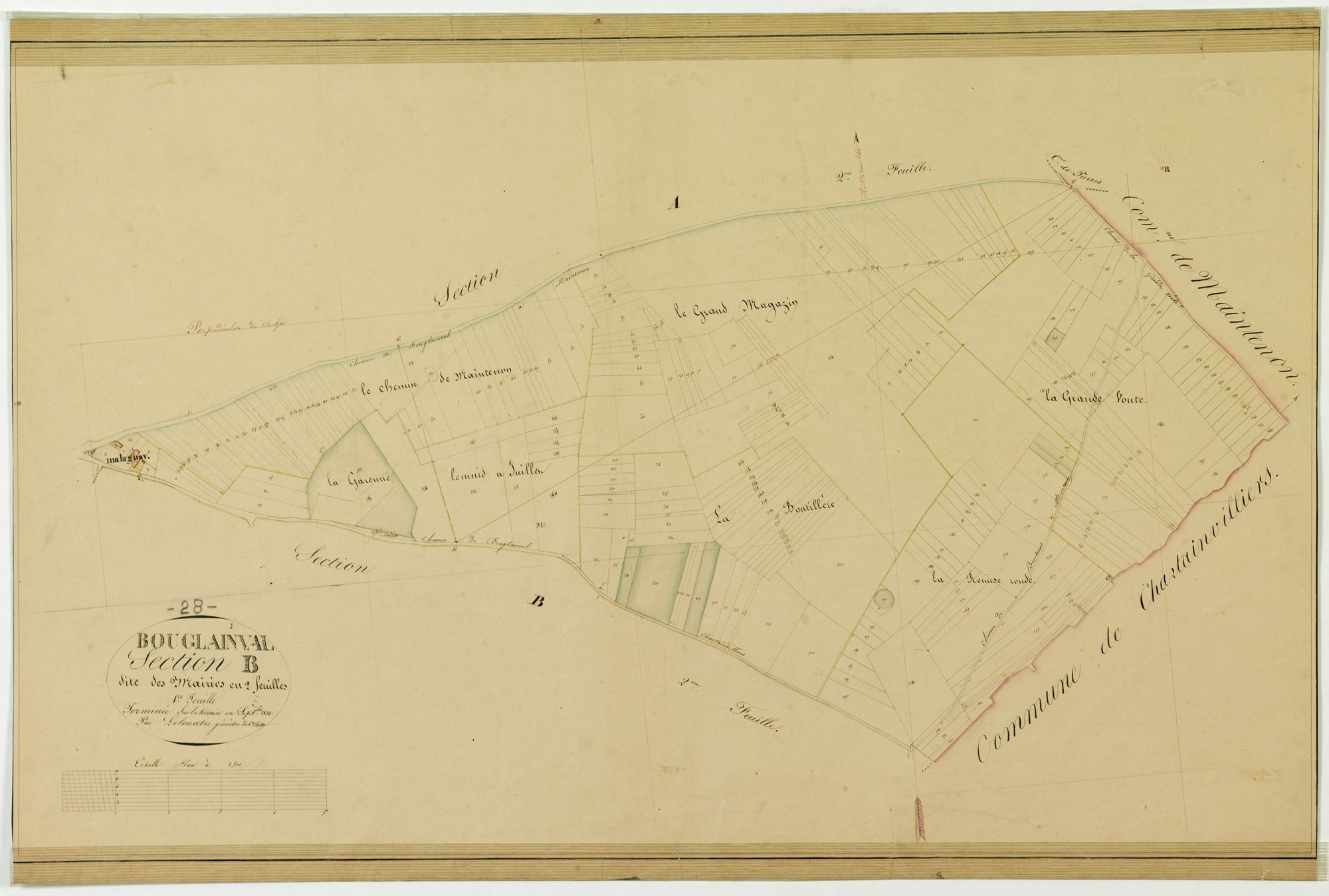 Section B, Les Mairies, feuille 1.