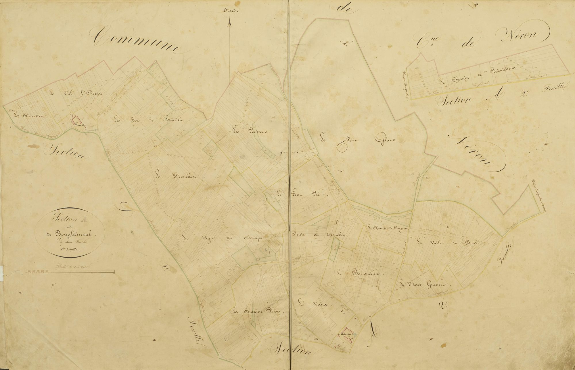Section A, Bouglainval, feuille 1.