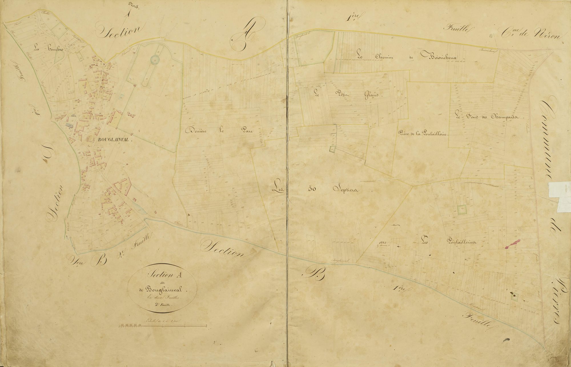 Section A, Bouglainval, feuille 2.
