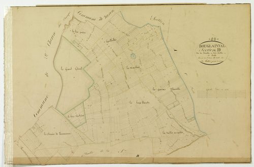 Section D, les Trembles, feuille 2 / Terminée sur le terrain par Monsieur Letellier, Géomètre du cadastre.