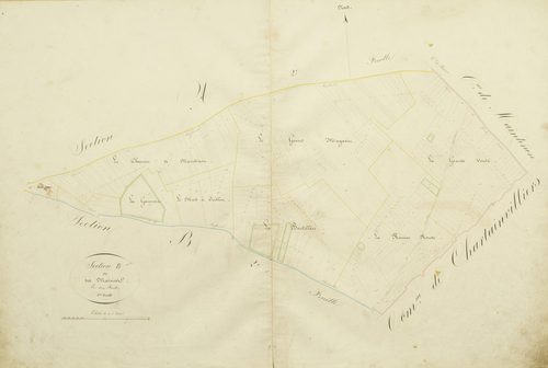 Section B, les Mairies, feuille 1.