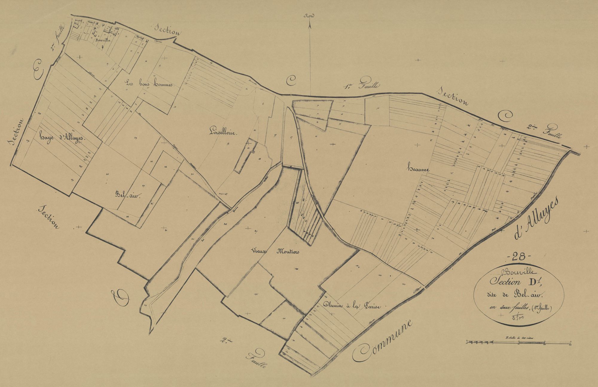 Section D, Bel-Air, feuille 1.