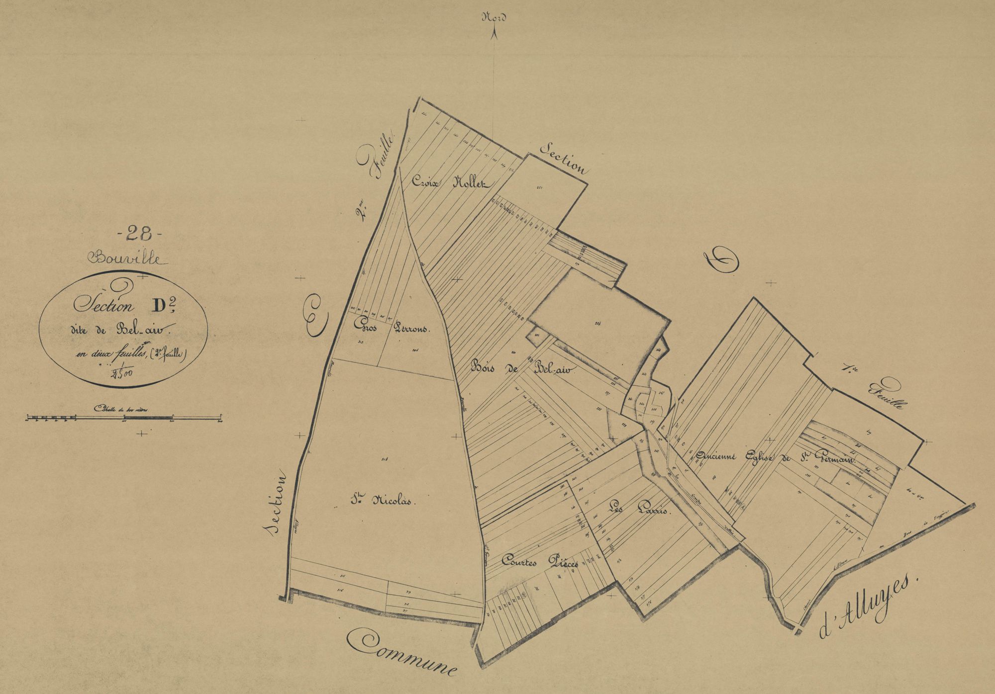 Section D, Bel-Air, feuille 2.