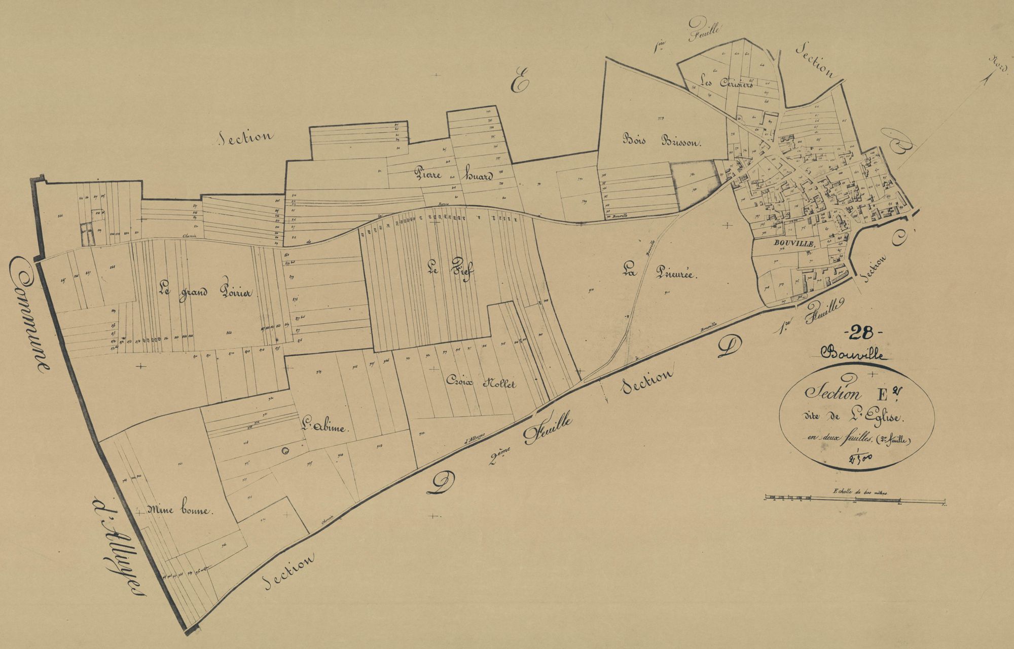 Section E, l'Eglise, feuille 2.