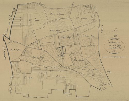 Section E, l'Eglise, feuille 1.