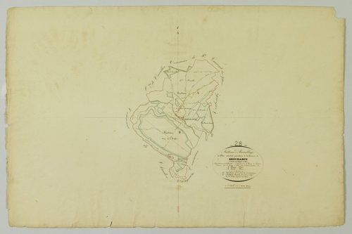 Tableau d'assemblage du plan cadastral parcellaire de la commune de Bréchamps, Canton de Nogent-le-Roi, Arrondissement de Dreux / Terminé sur le terrain en 1834 (...) par Monsieur Dufour, Géomètre de 1ère classe.