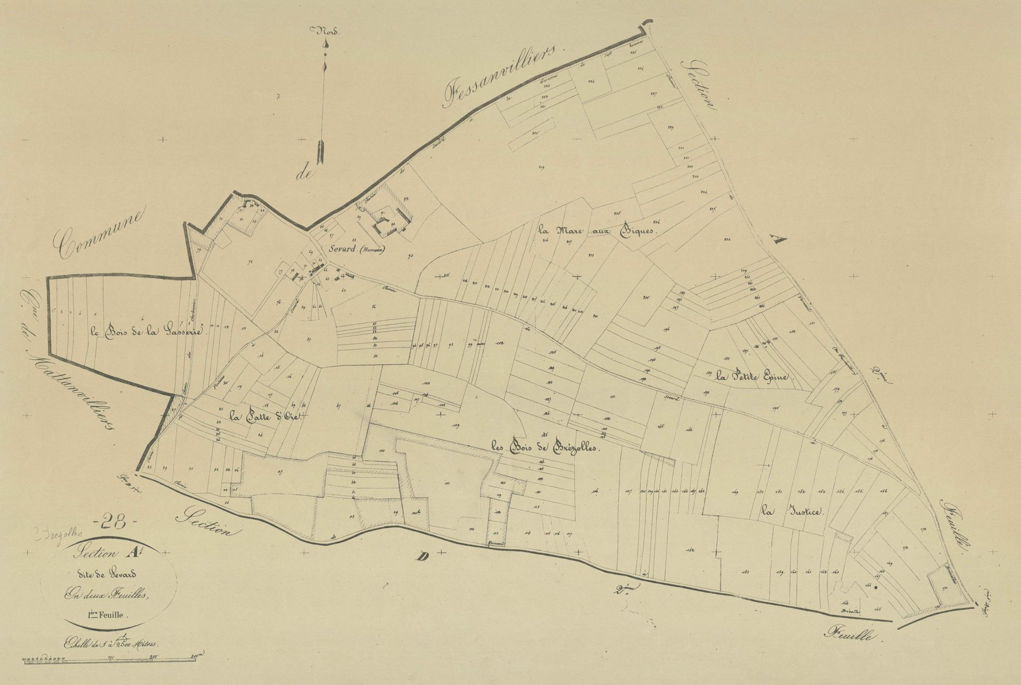 Section A, Sevard, feuille 1.