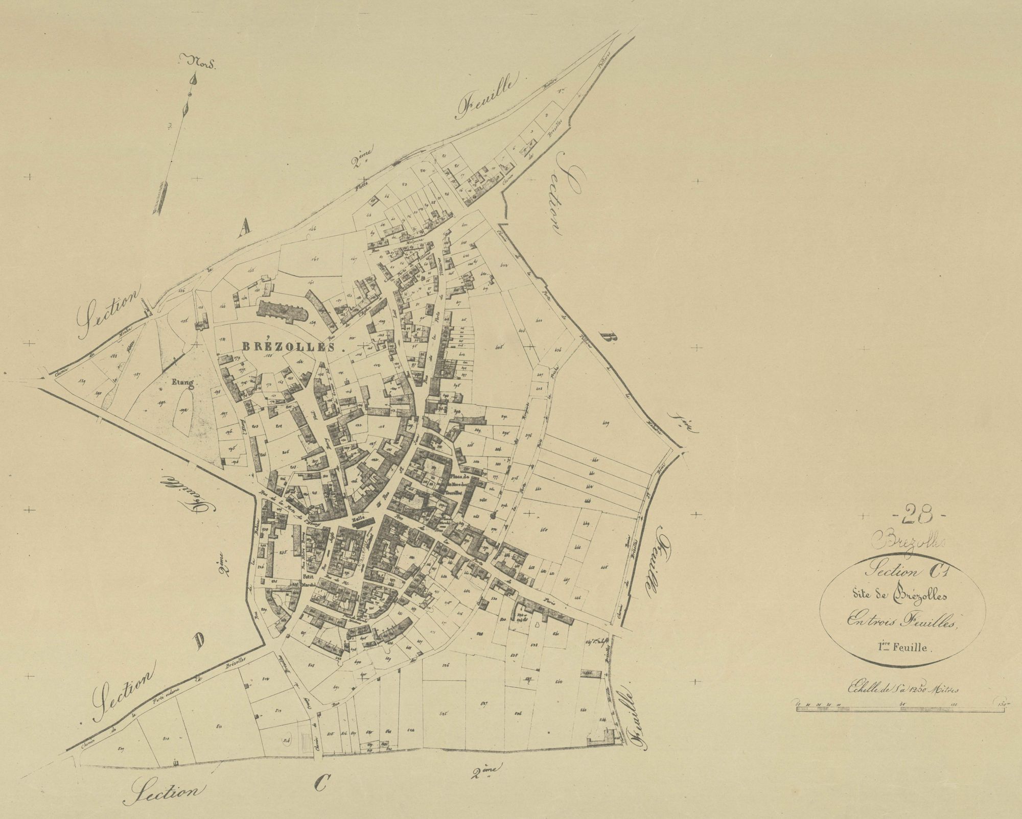 Section C, Brézolles, feuille 1.