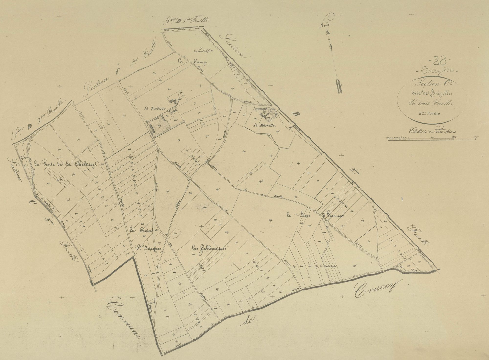 Section C, Brézolles, feuille 2.