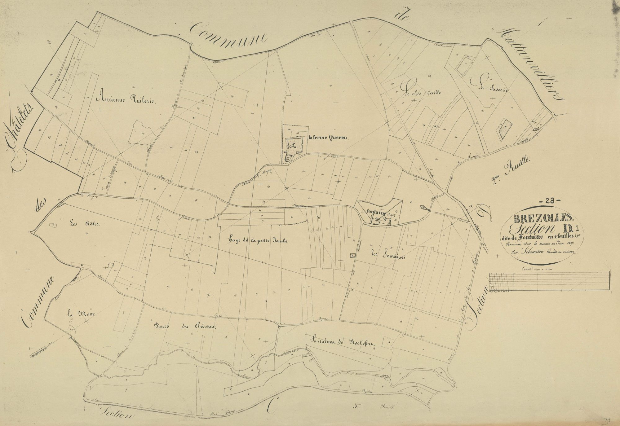 Section D, Fontaine, feuille 1.
