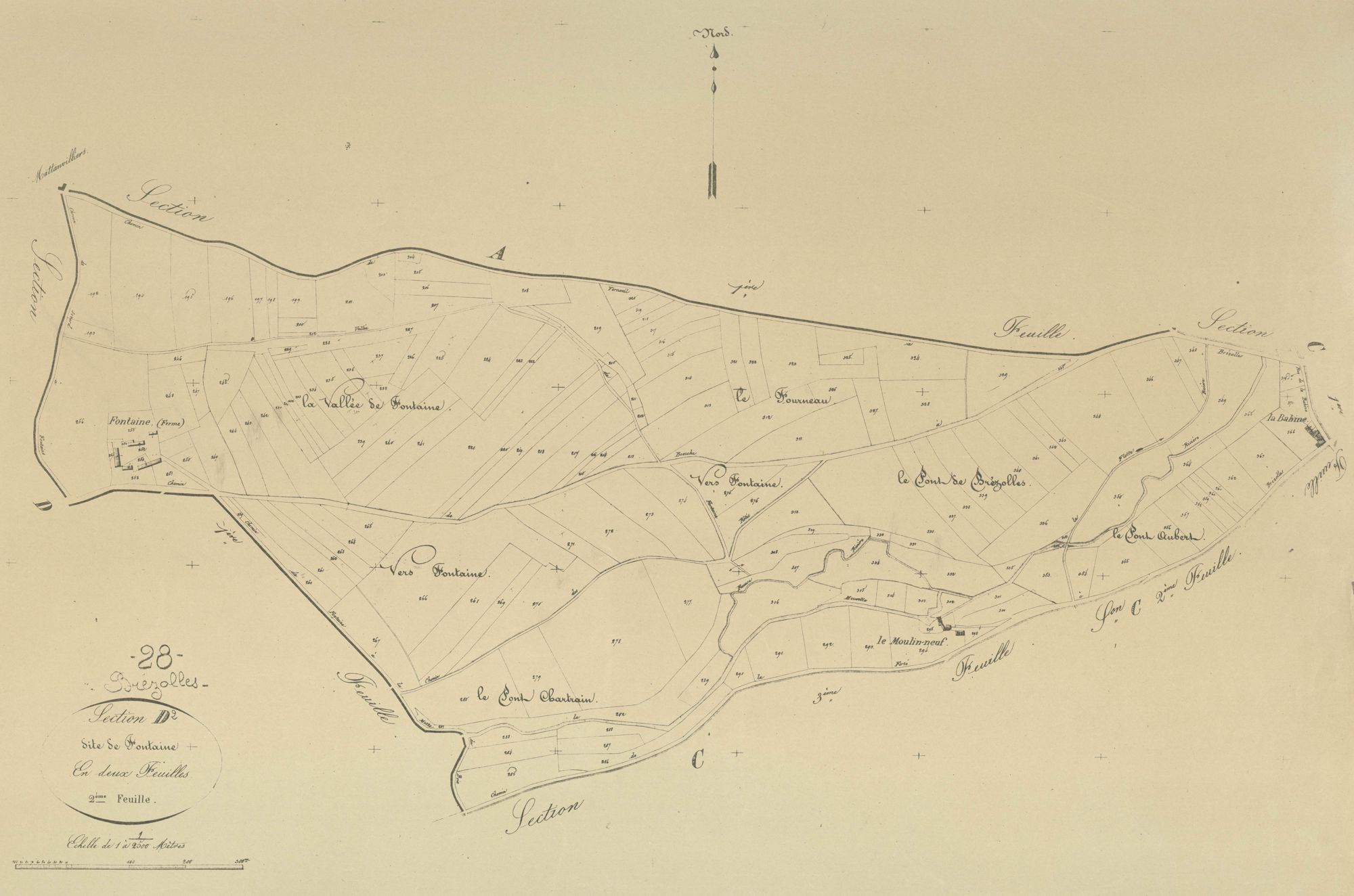 Section D, Fontaine, feuille 2.