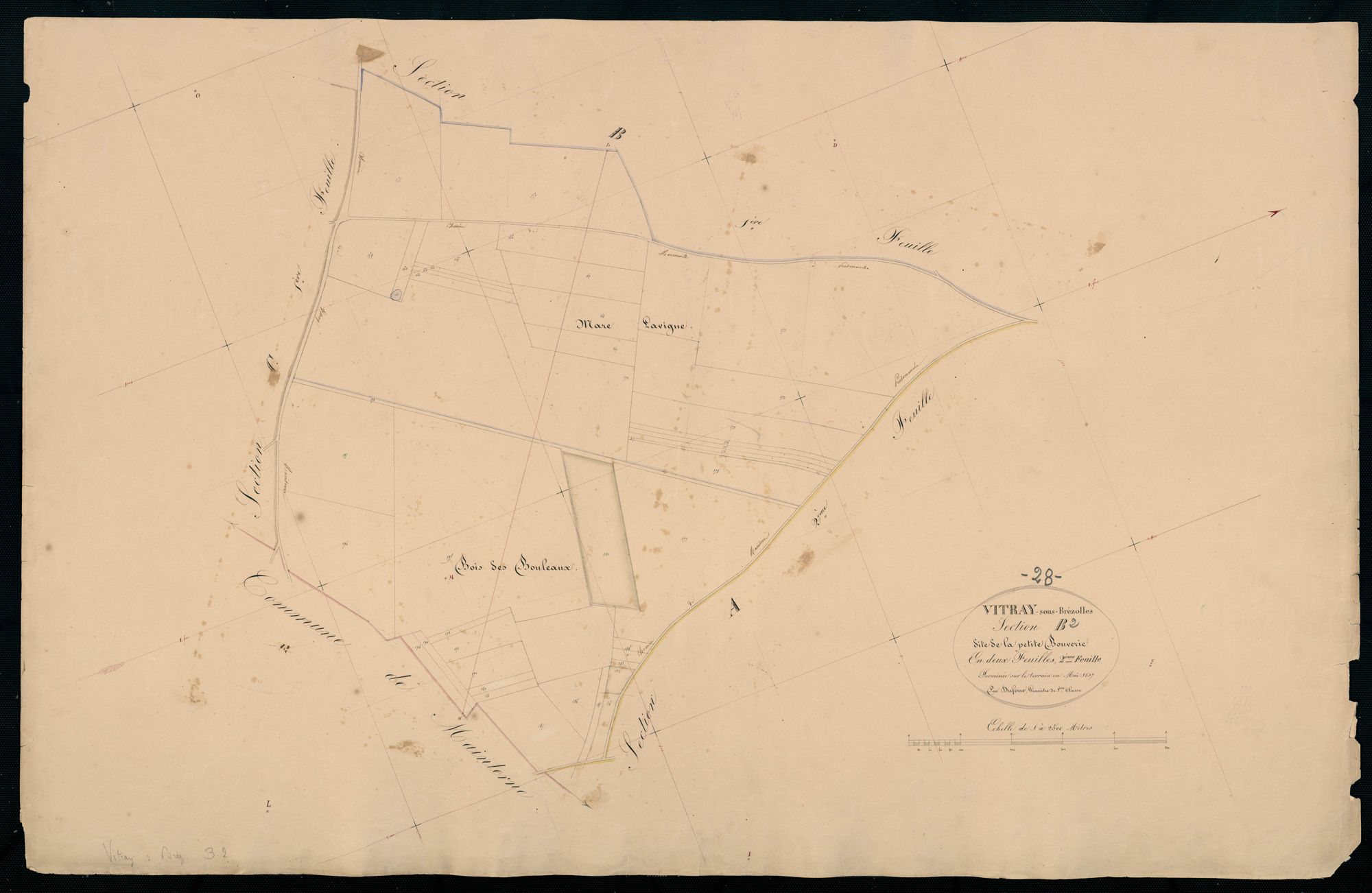 Section B, la Petite Bouverie, feuille 2.