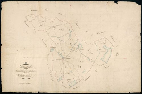 Tableau d'assemblage du plan cadastral parcellaire de la commune de Vitray-sous-Brézolles, Canton de Brézolles, Arrondissement de Dreux / Terminé sur le terrain en 1837 (...) par Monsieur Dufour, Géomètre de 1ère classe.