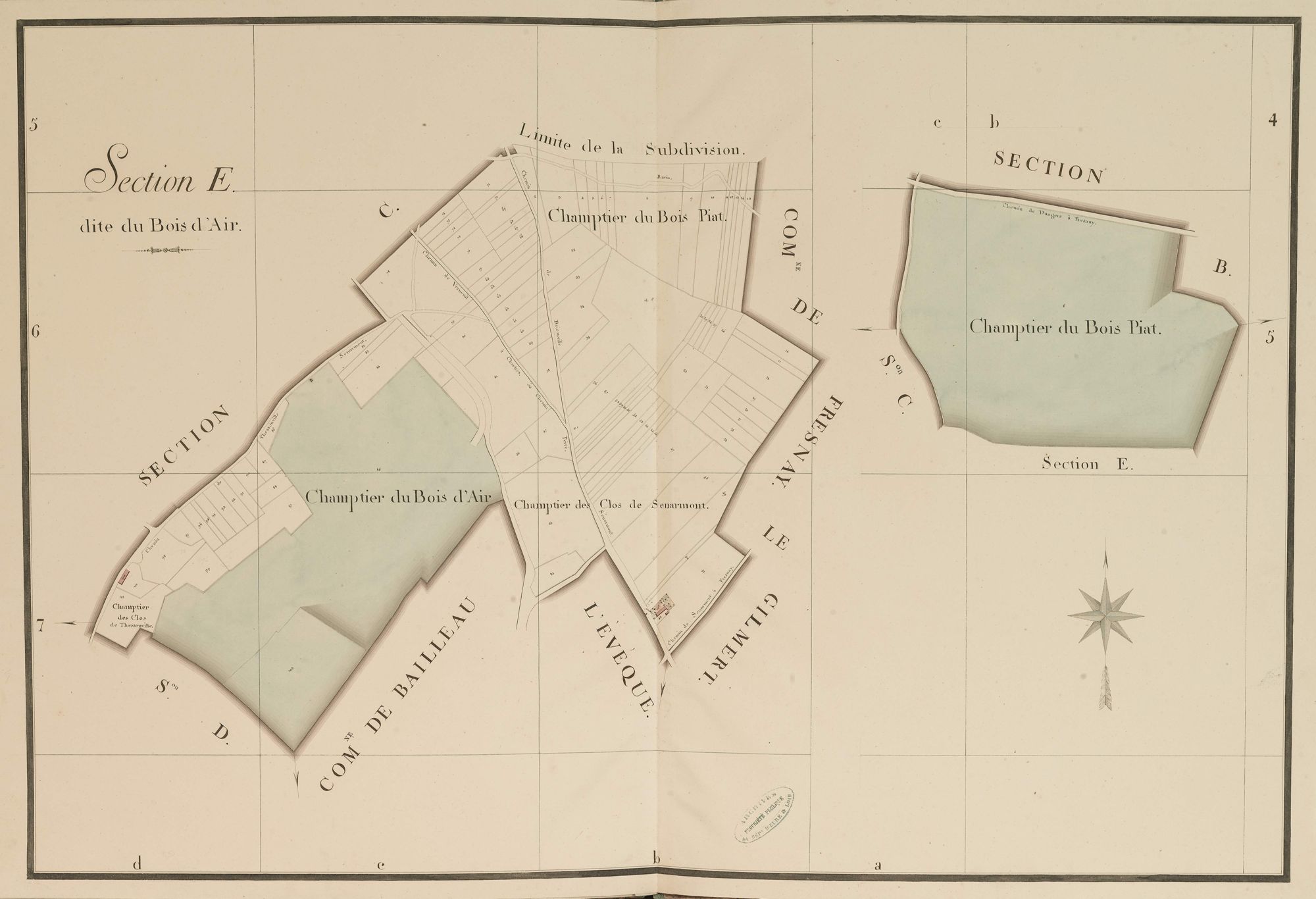 Section E, le Bois d'Air, en une feuille.