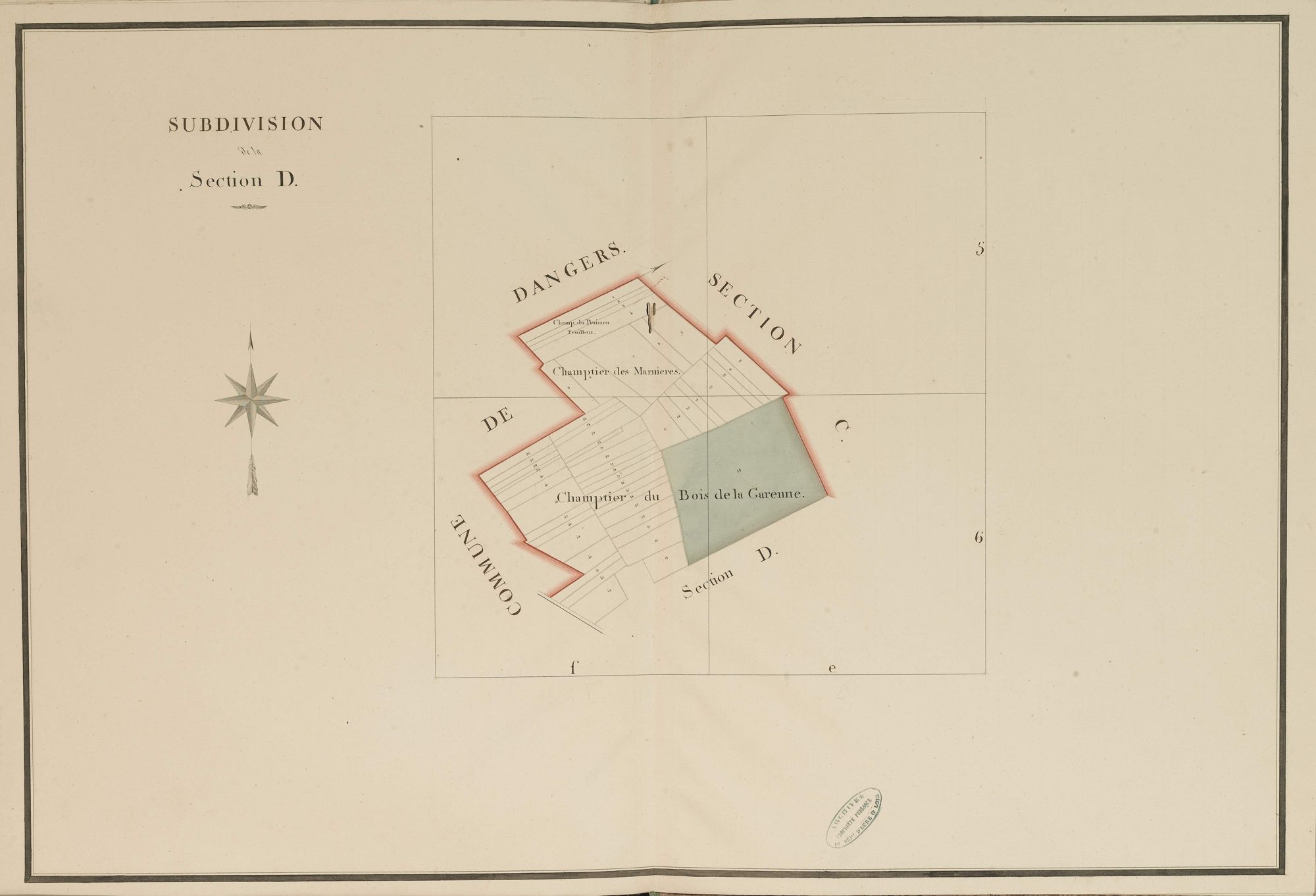 Subdivision de la section D, feuille 2.