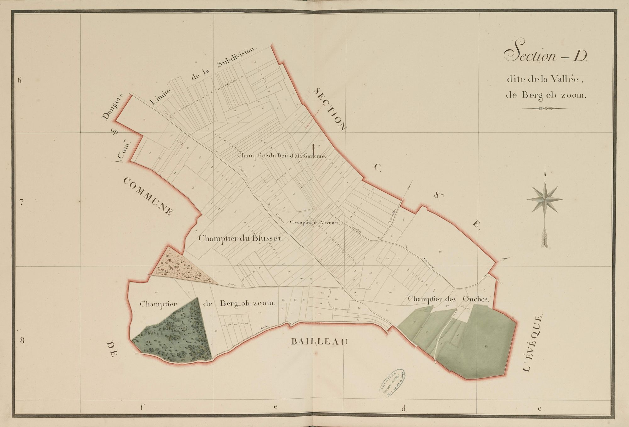 Section D, la vallée de Berg of Zoom, feuille 1.