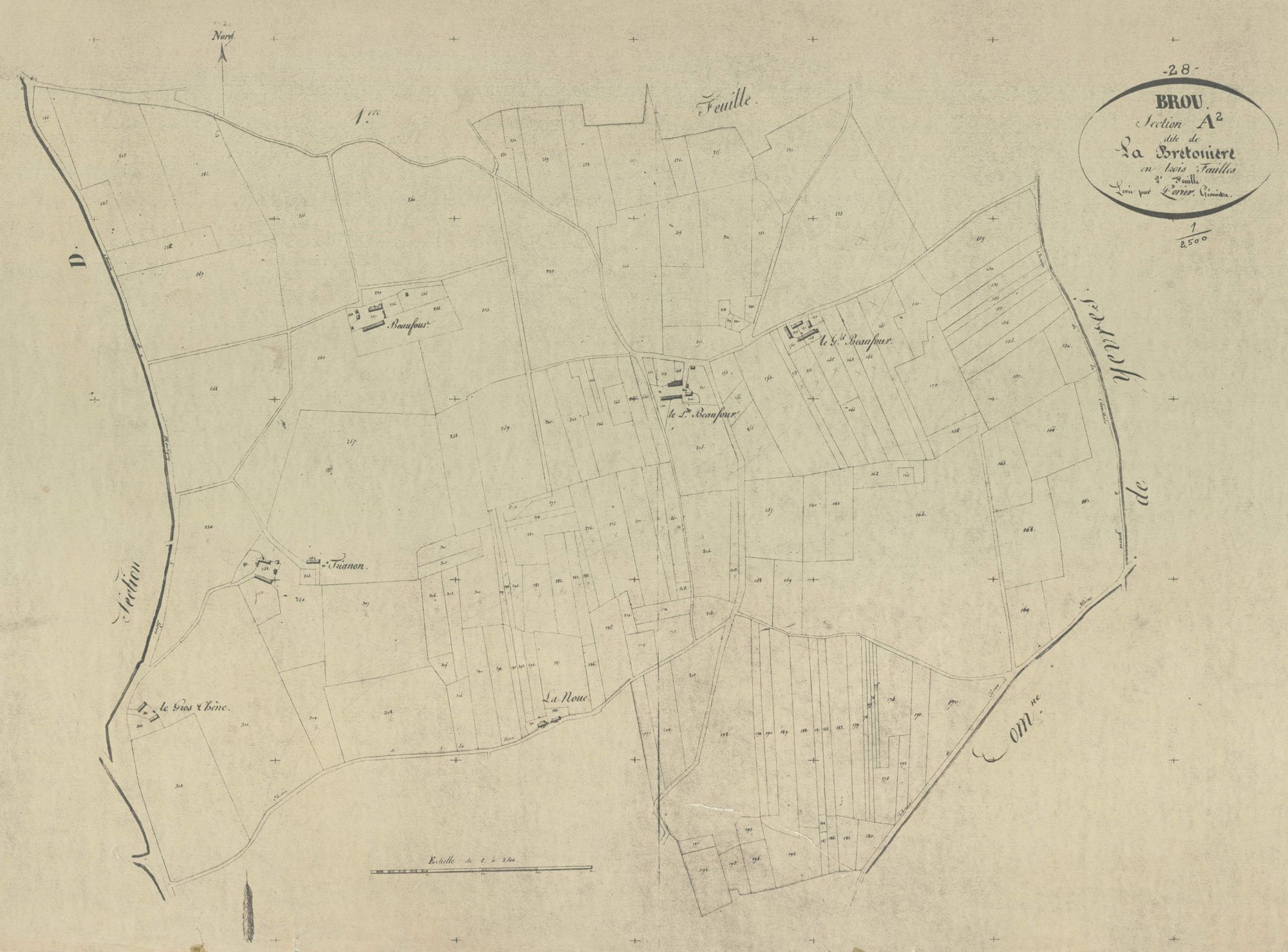 Section A, la Bretonière, feuille 2.
