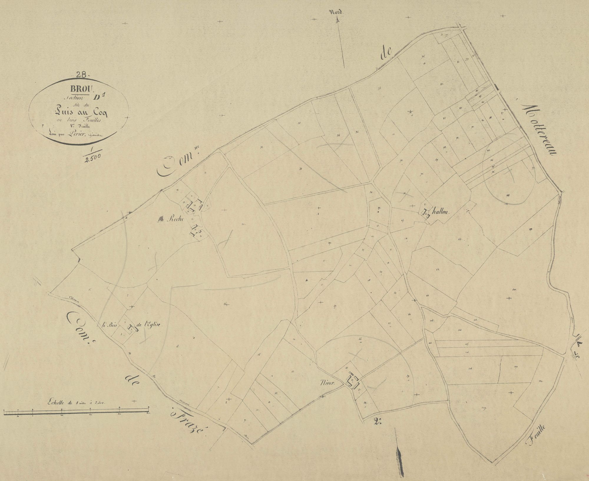 Section D, le Puis au Coq, feuille 1.