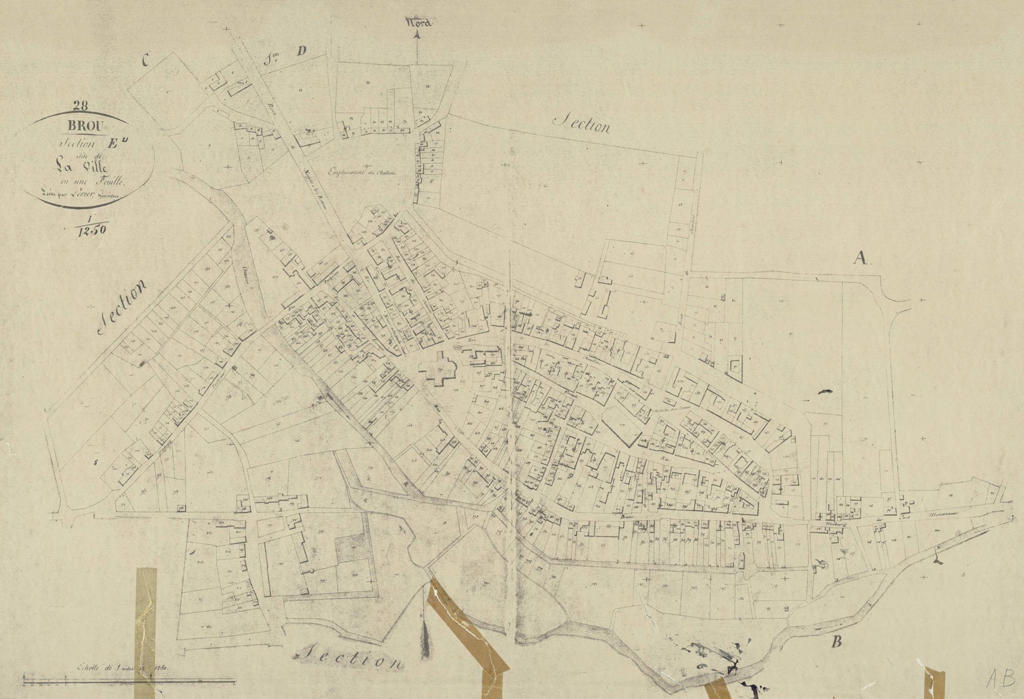 Section E, la Ville, en une feuille.