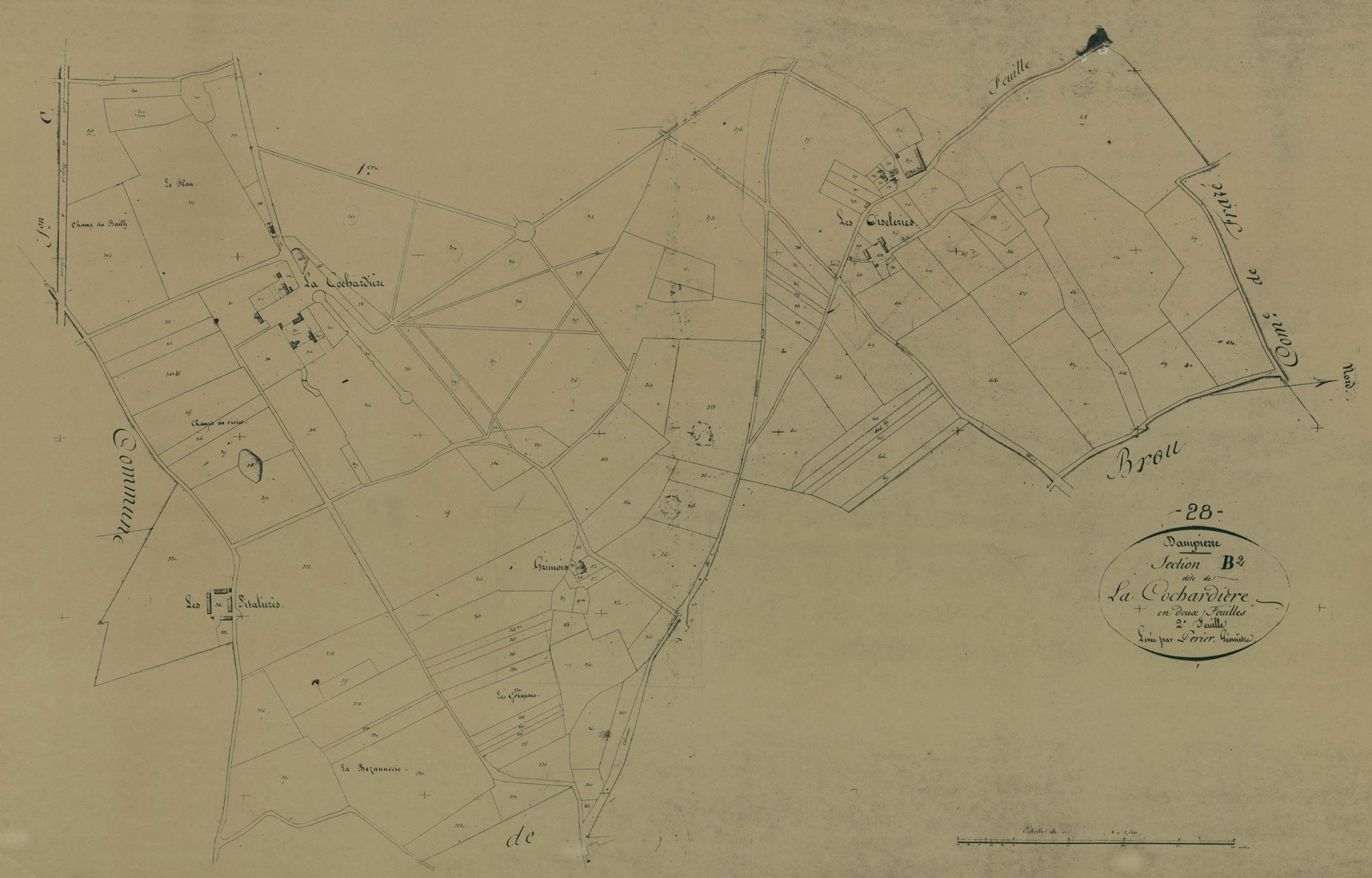 Section B, la Cochardière, feuille 2.