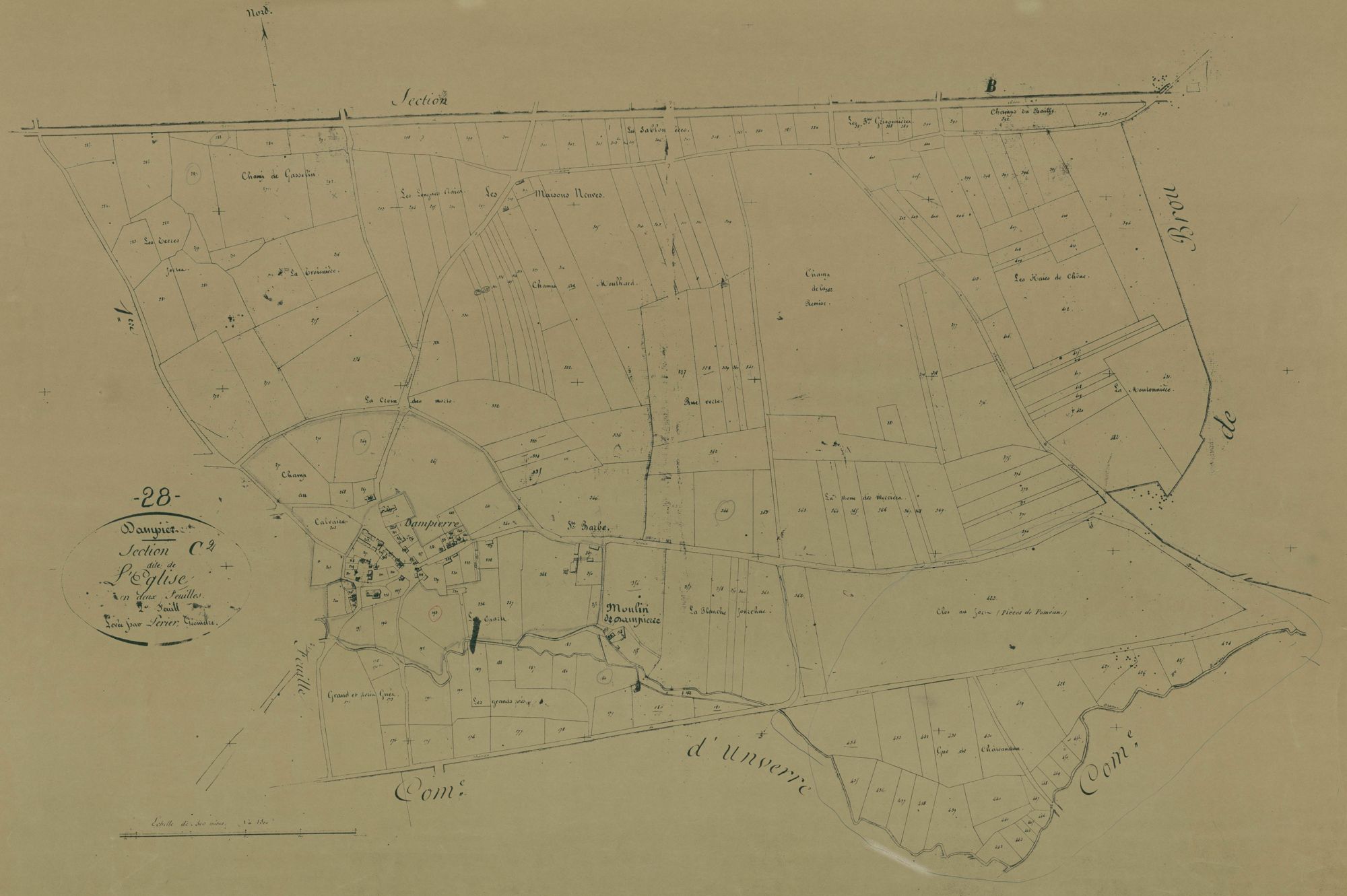 Section C, l'Eglise, feuille 2.