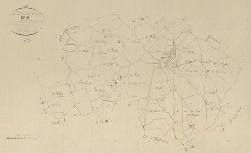 Tableau d'assemblage du plan parcellaire.